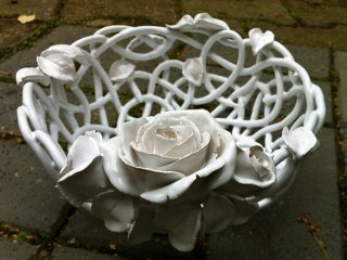 Фруктовница Белые розы