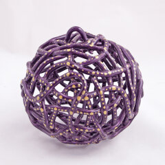Фиолетовый елочный шар-колокольчик